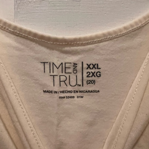 Women’s Cream Colored Spaghetti Strap Shirt Size 2XL - Picture 3 of 4